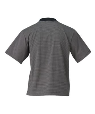 ミニボーダー　ハイネック半袖Ｔシャツ　８７０７５０８５ＭＮ８５１＿＿＿