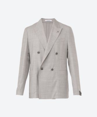 ＜TAGLIATORE (Men)＞ジャケット　無地　ダブル４ボタン　グレン
