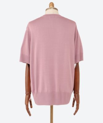 美品　RENCONTRANT シルク100% 半袖ニット Lサイズ 美品 RENCONTRANT シルク100% 半袖ニット Lサイズ 美品