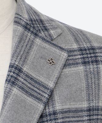 Kiton2ボタンジャケット 白黒チェック48 Kiton2ボタンジャケット 白黒チェック48