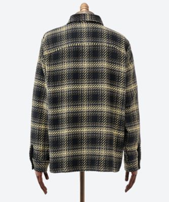 新品タグ付き WAX LONDON オーバーシャツ チェック ブラウンベージュ 未使用 WAX LONDON ワックス ロンドン オーバーシャツ チェック