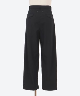 LUDLOWラドロー　24SSウールシルクパンツ　黒0 ウールシルクパンツ 61／TOH26SS―04 | TOHNAI (Men