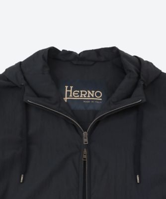 美品♡ヘルノ ナイロンジャケット ブルゾン フード ロゴプレート ネイビー 40 ブルゾン | HERNO (Women)/ヘルノ | 三越伊勢丹オンラインストア・通販