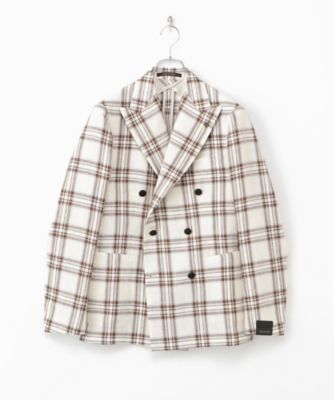 ブラウンチェック ダブル ６ボタン ジャケット 三越伊勢丹オンラインストア 公式