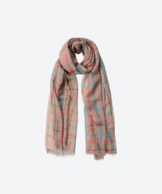 ＜Denis Colomb (Women)＞ストール　Ｍａｄｒａｓ　Ｐｌａｉｄ