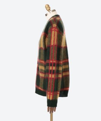 カーディガン Mohair Cardigan Tartan 22W