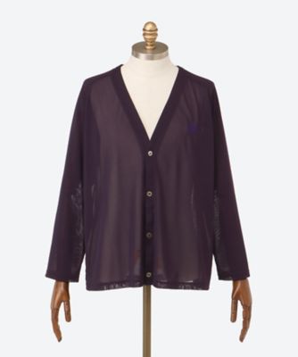 ＜NEEDLES＞カーディガン　Ｖ　Ｎｅｃｋ　Ｃａｒｄｉｇａｎ　―　Ｐｏｌｙ　Ｍｅｓｈ　２５Ｓ―８―ＱＶ３４９