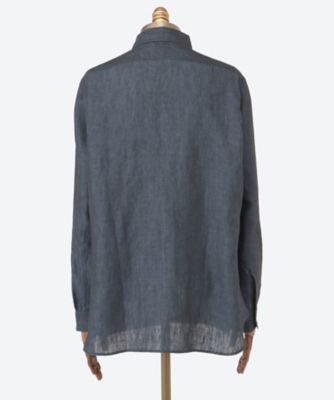 シャツ　Ｗｏｒｋ　Ｓｈｉｒｔ　―　Ｌｉｎｅｎ　Ｃｈａｍｂｒａｙ　２５Ｓ―３１―ＱＶ２９１
