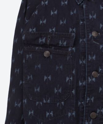 シャツ　Ｃｏｖｅｒａｌｌ　―　９ｏｚ　Ｐｒｉｎｔｅｄ　Ｉｎｄｉｇｏ　Ｋａｓｕｒｉ　２５Ｓ―３５―ＱＶ１８０