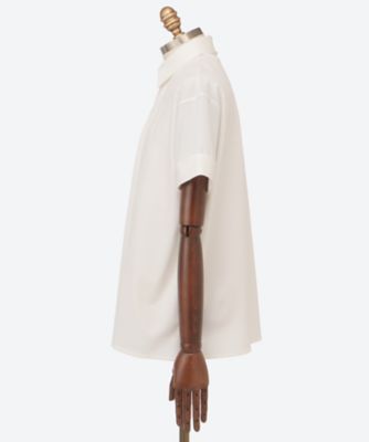 ＜THE RERACS （ザ リラクス）＞フレア ポロシャツ WHITE THE RERACS （ザ リラクス）＞フレア ポロシャツ WHITE THE