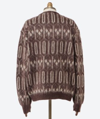 カーディガン Mohair Cardigan ― Geometric