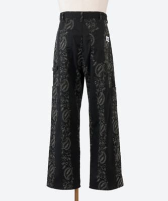 しめさば　黒　xs カジュアルパンツ Painter Pant ― Embroidered