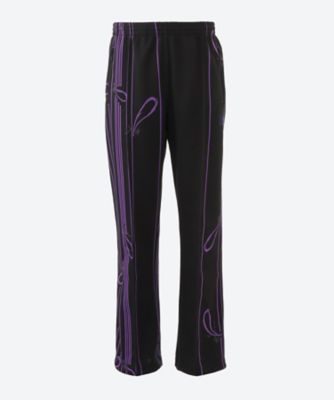 Needles ニードルス 20SS 日本製 Cupra Track Pants キュプラトラックパンツ GL352 XS BLACK/PURPLE イージー ジャージ ボトムス【中古】【Needles】 Needles - Needles ニードルス 20SS 日本製 Cupra Track Pants