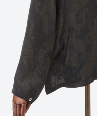 長袖カジュアルシャツ V Neck Shirt ― Rayon