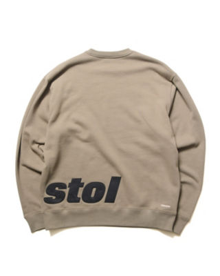 新品Sベージュ・AUTHENTIC LOGO CREWNECK SWEAT