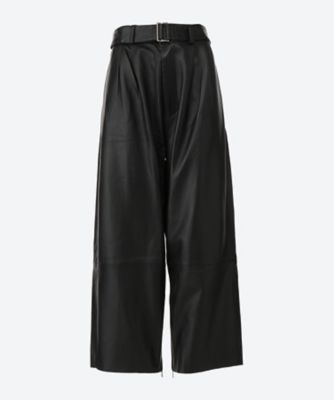 ＜SEEALL (Women)＞ＬＥＡＴＨＥＲ　ＷＩＤＥ　ＰＡＮＴＳ