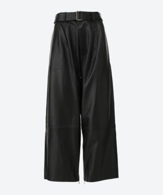 ＜SEEALL (Women）＞ＬＥＡＴＨＥＲ　ＷＩＤＥ　ＰＡＮＴＳ