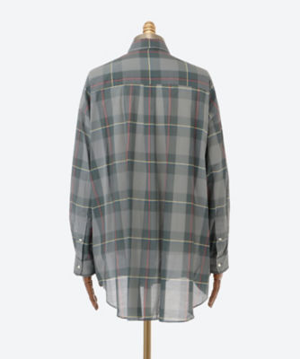 シャツ Ｓｈｅｅｒ Ｃｈｅｃｋ Ｏｖｅｒｓｉｚｅｄ Ｒｅｇｕｌａｒ