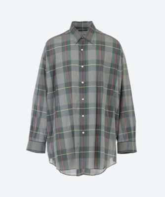 シャツ Ｓｈｅｅｒ Ｃｈｅｃｋ Ｏｖｅｒｓｉｚｅｄ Ｒｅｇｕｌａｒ