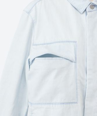 シャツ　Ｄｅｎｉｍ　Ｓｈｉｒｔ　Ｊａｃｋｅｔ　ｗｉｔｈ　Ｃａｒｇｏ　Ｐｏｃｋｅｔｓ　Ｓ２４Ｔ０６－ＦＬＢＬ