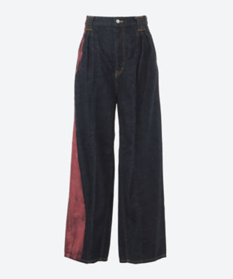 ＜YOKE (Men)＞デニム　ＨＡＮＤ　ＰＡＩＮＴＥＤ　ＤＥＮＩＭ　ＷＩＤＥ－ＬＥＧ　ＢＵＧＧＹ　ＰＡＮＴＳ　２４Ｗ－２０－ＹＫ２４ＦＷ０７８６Ｐ