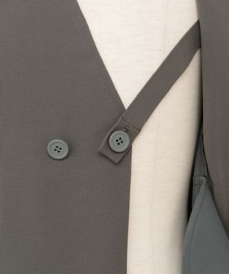 ジャケット　ＭＩＬＡＮ　ＲＩＢ　ＤＯＵＢＬＥ　ＢＲＥＡＳＴＥＤ　ＣＯＬＬＡＲＬＥＳＳ　ＪＡＣＫＥＴ　２４Ｗ－７－ＣＦ００８ＫＤ０９９