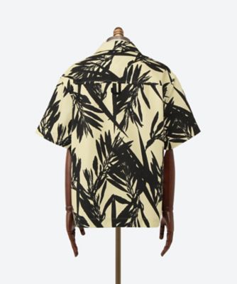 シャツ　Ｆｏｌｉａｇｅ　ｐｒｉｎｔ　ｂｏｗｌｉｎｇ　ｓｈｉｒｔ　２４Ｗ―３―２４Ｅ２４６ＳＨ２０１―１５８５