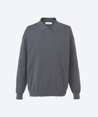 ＜Graphpaper (Men)＞ポロシャツ　Ｓｕｖｉｎ　Ｈｉｇｈ　Ｇａｕｇｅ　Ｋｎｉｔ　Ｏｖｅｒｓｉｚｅｄ　Ｌ／Ｓ　Ｐｏｌｏ　２５Ｓ―４２―ＧＵ２５１―８０００９Ｂ
