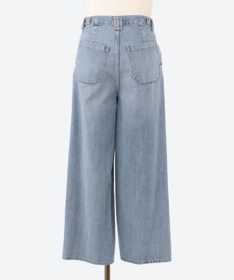 デニムパンツ　ＢＬＥＡＣＨＥＤ　ＤＥＮＩＭ　ＷＩＤＥ―ＬＥＧ　ＢＵＧＧＹ　ＰＡＮＴＳ　２５Ｓ―２５―ＹＫ２５ＳＳ０９２９Ｐ―Ｂ
