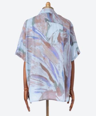 シャツ　ＦＬＯＷＥＲ　ＰＲＩＮＴＥＤ　ＯＰＥＮ　ＣＯＬＬＡＲ　ＳＨＩＲＴ　２５Ｓ―２８―ＹＫ２５ＳＳ０９３５ＳＨ