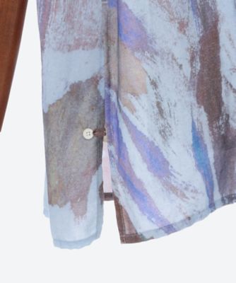 シャツ　ＦＬＯＷＥＲ　ＰＲＩＮＴＥＤ　ＯＰＥＮ　ＣＯＬＬＡＲ　ＳＨＩＲＴ　２５Ｓ―２８―ＹＫ２５ＳＳ０９３５ＳＨ