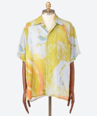 シャツ　ＦＬＯＷＥＲ　ＰＲＩＮＴＥＤ　ＯＰＥＮ　ＣＯＬＬＡＲ　ＳＨＩＲＴ　２５Ｓ―２８―ＹＫ２５ＳＳ０９３５ＳＨ