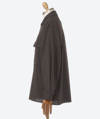 シャツ　Ｗａｓｈｅｄ　Ｗｏｏｌ　Ｖｏｉｌｅ　Ｍｉｌｉｔａｒｙ　Ｓｈｉｒｔ　２５Ｓ－２－ＢＨＳ２５Ｓ００６ＷＶ