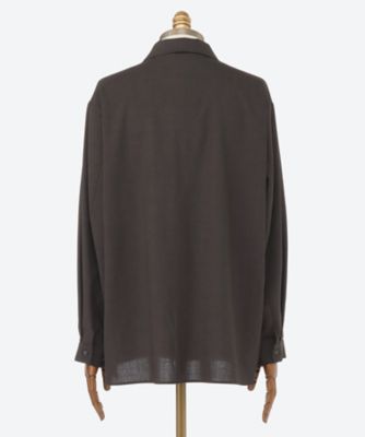 シャツ　Ｗａｓｈｅｄ　Ｗｏｏｌ　Ｖｏｉｌｅ　Ｍｉｌｉｔａｒｙ　Ｓｈｉｒｔ　２５Ｓ－２－ＢＨＳ２５Ｓ００６ＷＶ