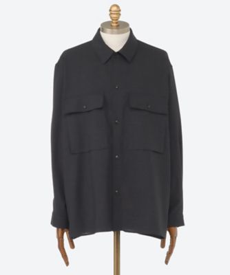 シャツ　Ｗａｓｈｅｄ　Ｗｏｏｌ　Ｖｏｉｌｅ　Ｍｉｌｉｔａｒｙ　Ｓｈｉｒｔ　２５Ｓ－２－ＢＨＳ２５Ｓ００６ＷＶ