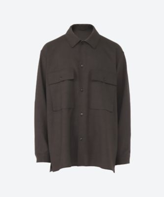 blurhms/blurhmsROOTSTOCK (Men)/ブラームス/ブラームスルーツストック シャツ　Ｗａｓｈｅｄ　Ｗｏｏｌ　Ｖｏｉｌｅ　Ｍｉｌｉｔａｒｙ　Ｓｈｉｒｔ　２５Ｓ－２－ＢＨＳ２５Ｓ００６ＷＶ