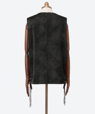 ベスト　ＫＮＯＴＴＥＤ　ＦＡＵＸ　ＬＥＡＴＨＥＲ　ＶＥＳＴ　２５Ｓ―５―ＳＨ２Ｆ３ＷＶＴＴ０１Ｍ