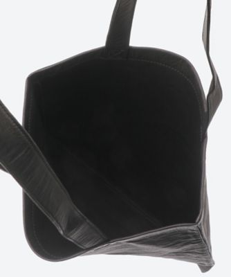 【定価約4万円】Aeta ブラックレザーバッグ トートバッグ Double Faced FLAT TOTE ： M