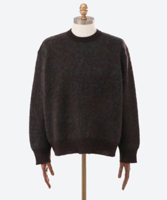 ssstein (Men)/シュタイン セーター KID MOHAIR MIX JACQUARD KNIT LS 25W―48―ST.1305 BROWN MIX トップス【三越伊勢丹/公式】