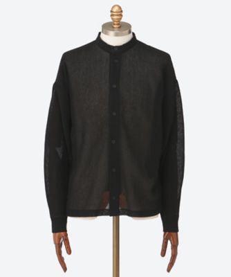 CFCL (Men)/シーエフシーエル シャツ TC SOFT HYPHA STAND―UP COLLAR SHIRT 25W―14―CF010KJ188 199BLACK トップス【三越伊勢丹/公式】