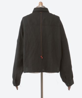 ブルゾン SHRINK WOOL SHORT ZIPUP SHIRT