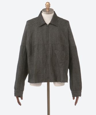 ブルゾン SHRINK WOOL SHORT ZIPUP SHIRT