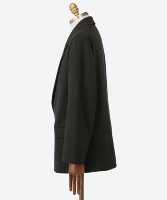 【ほぼ新品！完売品！】WOOL SINGLE BREASTED JACKET WOOL BLANKET BOX HEM PEAKED JACKET(XS Black): Vintage 1.1｜THE