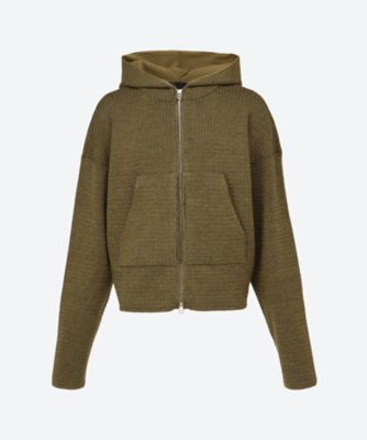 Omar Afridi (Men)/オマールアフリディ パーカー ORDO KNITTED PARKA 14―AW25―KNT―106―05 YELLOWxDK BROWN トップス【三越伊勢丹/公式】