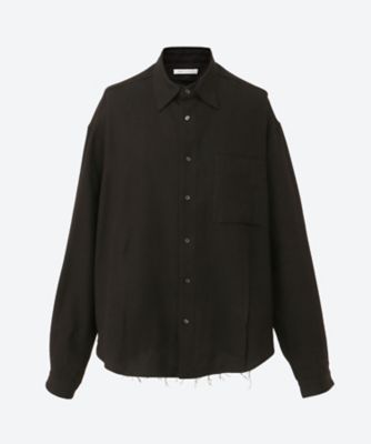 BIBLIOTHERK (Men)/ビブリオテーク シャツ RE―WORKED SHIRTS 6―BR―SH02―AW25 BLACK トップス【三越伊勢丹/公式】