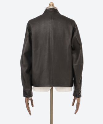 送料無料】ブルゾン Lamb Leather Zip Short