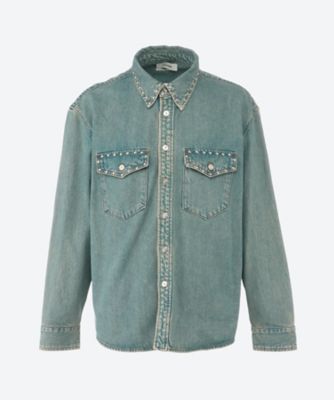 ＜SYSTEM（Men）＞カジュアルシャツ　ＳＴＵＤＤＥＤ　ＤＥＮＩＭ　ＳＨＩＲＴ　２５Ｗ―６―ＳＨ２Ｆ８ＮＳＨＴ０８Ｍ