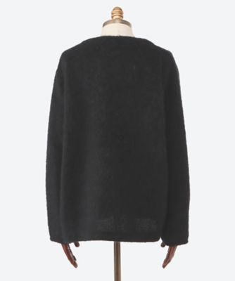 SOLARIS&CO. ブラックレザーカーディガン カーディガン CARDIGAN 25W―63―M4206CBM