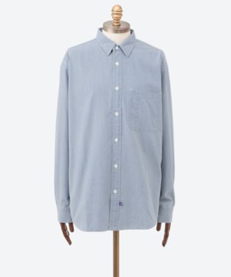 THE NORTH FACE PURPLE LABEL (Men)/ザ・ノース・フェイス パープルレーベル カジュアルシャツ Regular Collar Chambray Field Shirt 25W―15―N25FG061 Indigo Bleach 【三越伊勢丹/公式】