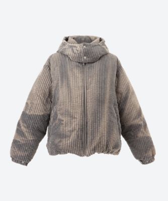 【送料無料】JiyongKim（Men）/ジヨンキム ダウンジャケット SUN-BLEACHED DETACHABLE HOOD DOWN JACKET GREY コート・ジャケット【三越伊勢丹/公式】